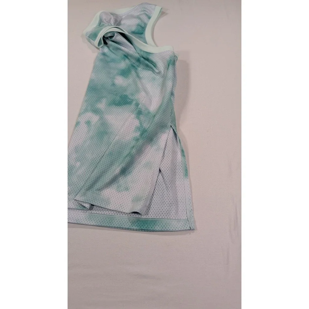 Nike Womens Tie Dye Mesh Basketball Tank Top Mint Green White Large DQ4550-379